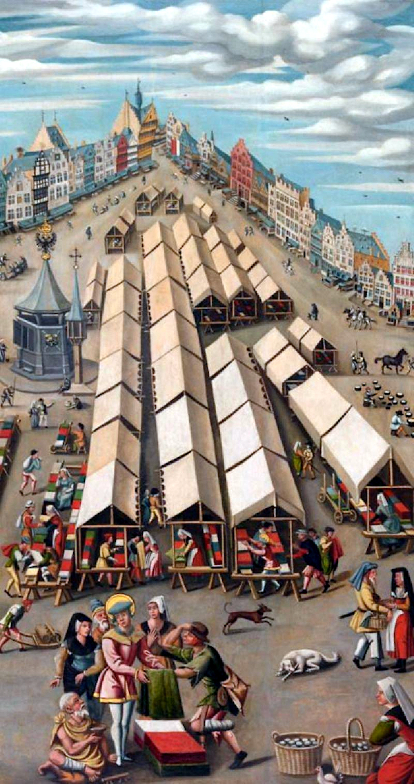 Le marché du drap (vers 1530) - anonyme