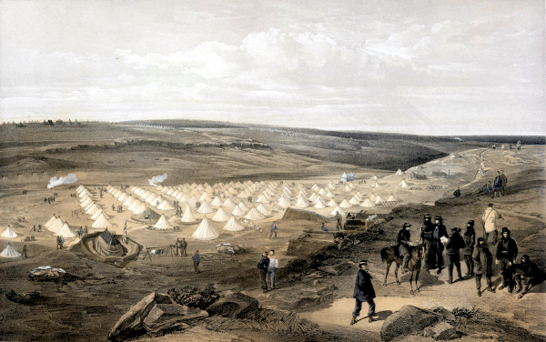 Camp of the naval brigade, before Sebastopol (1855) - William Simpson