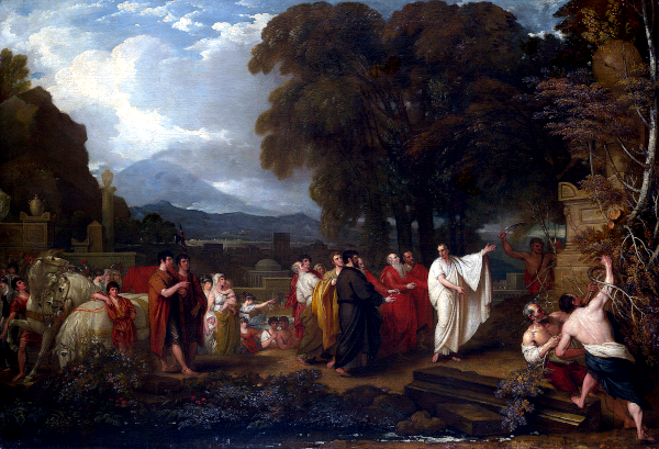 Cicero and the magistrates discovering the tomb of archimedes (1797) - Benjamin West