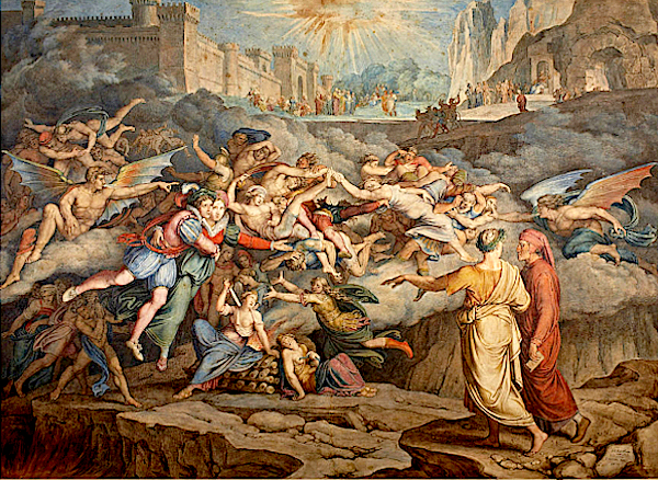 Dante and Virgil in the second Circle in Hell (1823) - Joseph Anton Koch