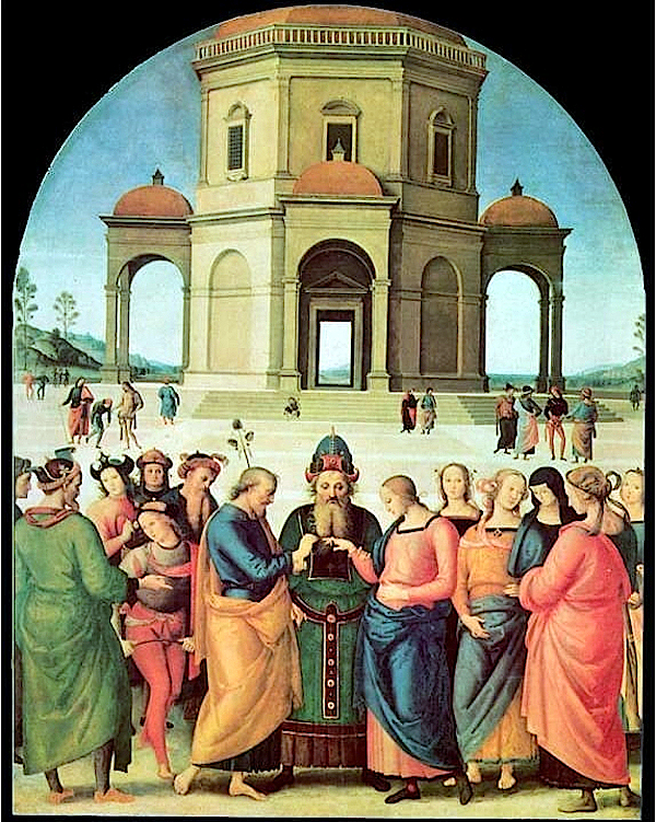 Le Mariage de la Vierge (entre 1501 - 1504) Le Pérugin
