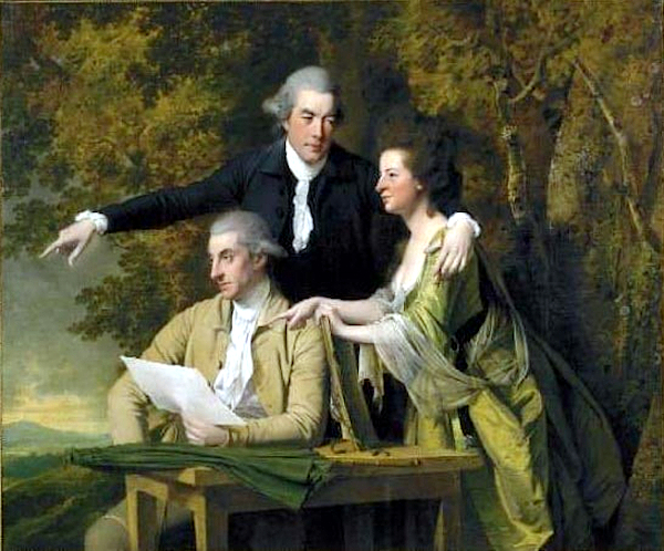 Révérend coke, his wife and cousin (1781-1782) - Joseph Wright of Derby