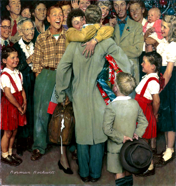 Christmas Homecoming (1948) - Norman Rockwell