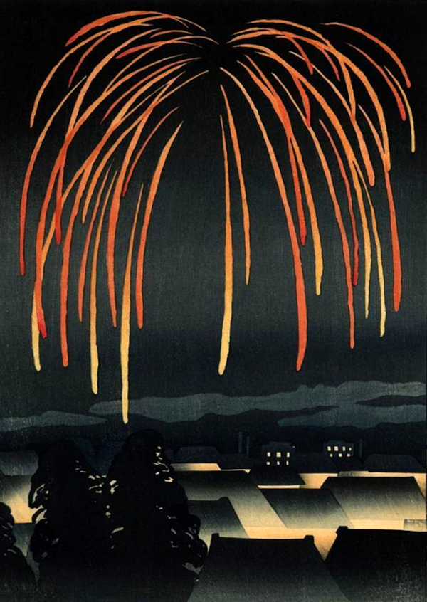 Festival Night Fireworks (1924) - Yamamura Toyonari