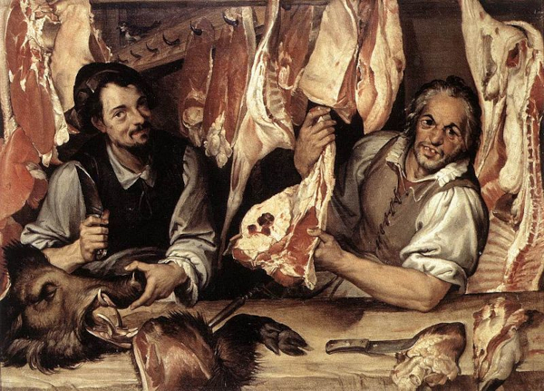 The Butcher's Shop (1580) - Bartolomeo Passerotti
